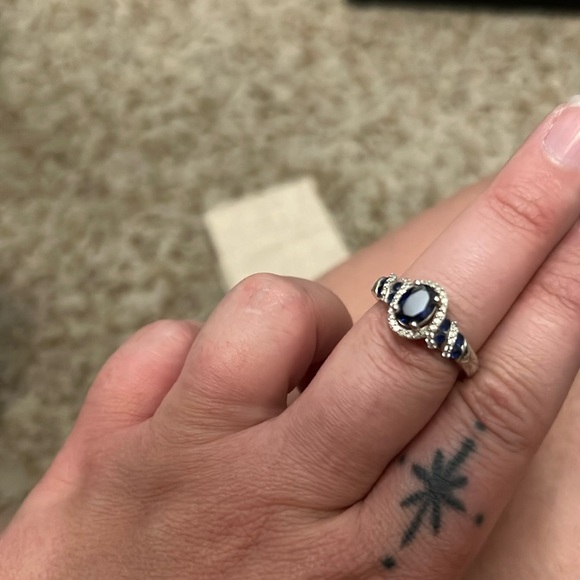 Lab Created Blue Sapphire Ring - Picture 2 of 3